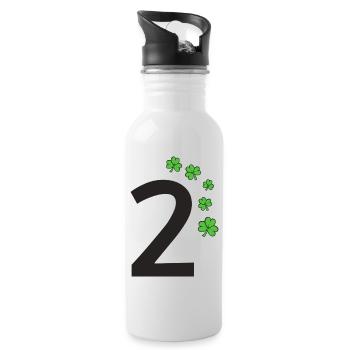 2 - Water bottle with straw - white - Right