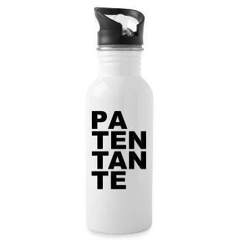 Patentante - tolles Motiv für die Tante - Trinkflasche mit integriertem Trinkhalm - Weiß - Rechts