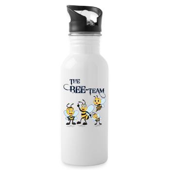 Bee Team Bienen Imker - Trinkflasche mit integriertem Trinkhalm - Weiß - Rechts