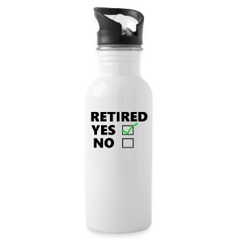 pensioner - Water bottle with straw - white - Right