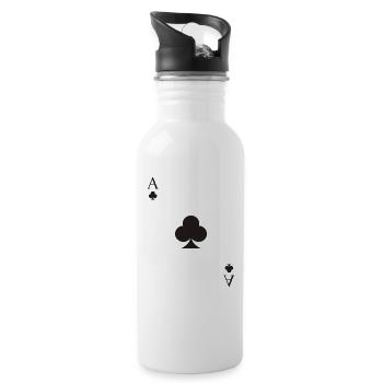 Jeu de cartes cross ace - Gourde avec paille intégrée - blanc - Droite