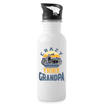 Trike Grandpa - Water bottle with straw - white - Right