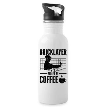 Bricklayer - Water bottle with straw - white - Right