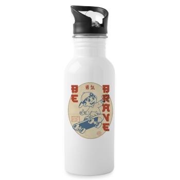 Skate To Be Great boys - Trinkflasche mit integriertem Trinkhalm - Weiß - Rechts