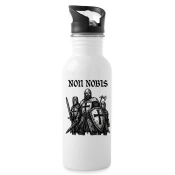 Templars after battle – NON NOBIS - Water bottle with straw - white - Right
