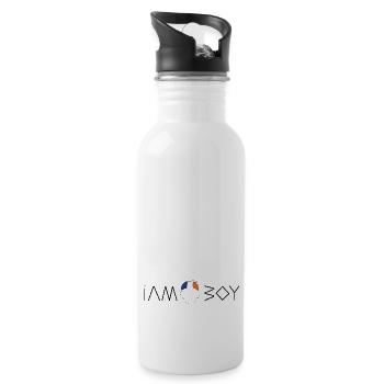 I am a New Yorker boy - Water bottle with straw - white - Right