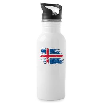 Islande utilisé - Gourde avec paille intégrée - blanc - Droite