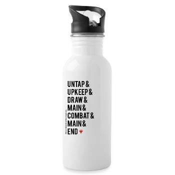 Magic: The Gathering Game Move Phases Black - Water bottle with straw - white - Right