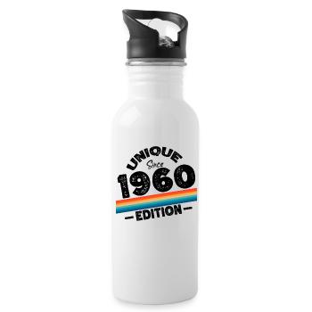 Unique depuis les années 1960 édition anniversaire Vintage des années 1960 - Gourde avec paille intégrée - blanc - Droite