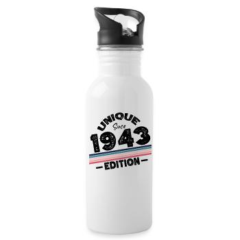 Unique depuis 1943 Edition Anniversaire Millésime 1943 - Gourde avec paille intégrée - blanc - Droite