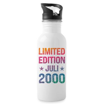 Limited Edition Birthday Party Vintage 2000 - Water bottle with straw - white - Right