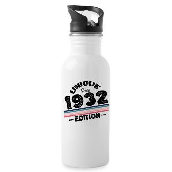 Unique depuis 1932 Edition Anniversaire Millésime 1932 - Gourde avec paille intégrée - blanc - Droite