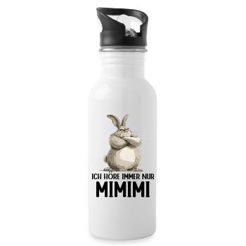 Lapin Lapin J’entends toujours Mimimi - Gourde avec paille intégrée - blanc - Droite
