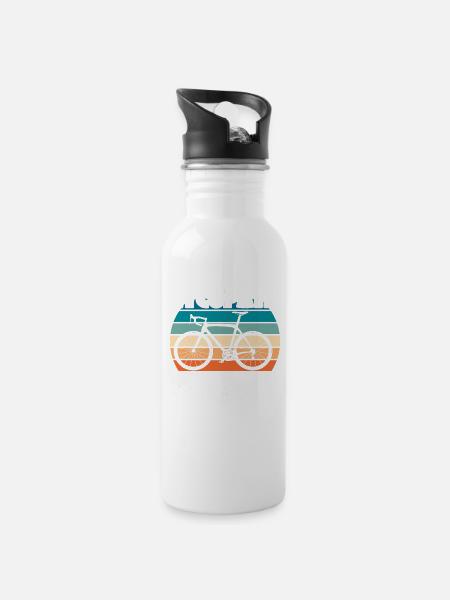 Cycling Cyclist Cycopath Noun - Water bottle with straw - white