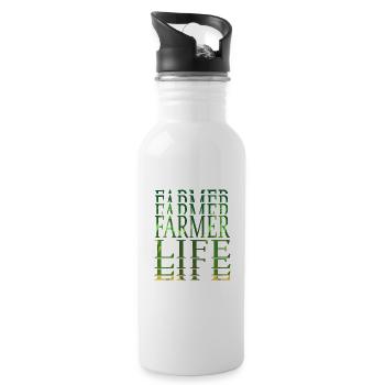 farmer - Water bottle with straw - white - Right