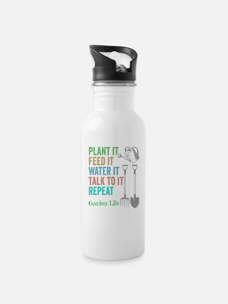 Jardinage Vie de jardin - Gourde avec paille intégrée - blanc