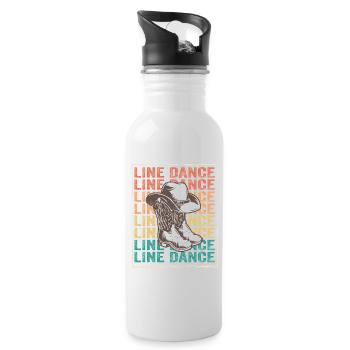 Line Dancing - Line Dance - Water bottle with straw - white - Right