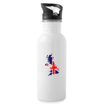 carte union jack | | du drapeau britannique | de Grande-Bretagne ROYAUME-UNI - Gourde avec paille intégrée - blanc - Droite