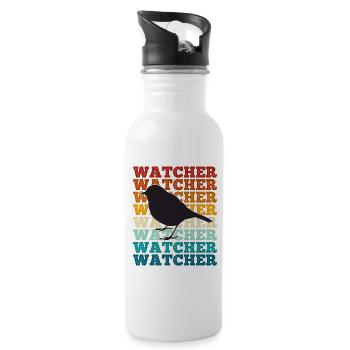 Birds Birdwatcher - Gourde avec paille intégrée - blanc - Droite