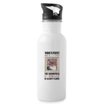 Godmother Aunt Godmother Baptismal Godchild - Water bottle with straw - white - Right