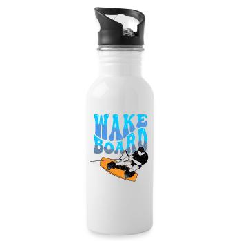 Wakeboarden Wakeboard - Trinkflasche mit integriertem Trinkhalm - Weiß - Rechts
