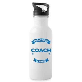 On Sait Qu'on Est Un Super Coach - Gourde avec paille intégrée - blanc - Droite