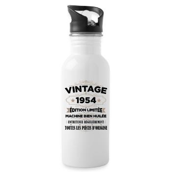Vintage 1954 Édition Limitée - Gourde avec paille intégrée - blanc - Droite