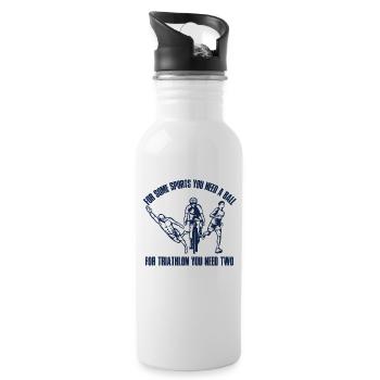 Pour certains sports, vous avez besoin d’un tri de balle - Gourde avec paille intégrée - blanc - Droite