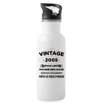 Vintage 2005 Edition Limitée - Gourde avec paille intégrée - blanc - Droite