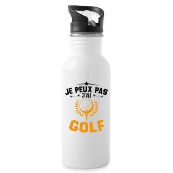 Je Peux Pas J'ai Golf Cadeau Pour Joueur De Golf - Gourde avec paille intégrée - blanc - Droite