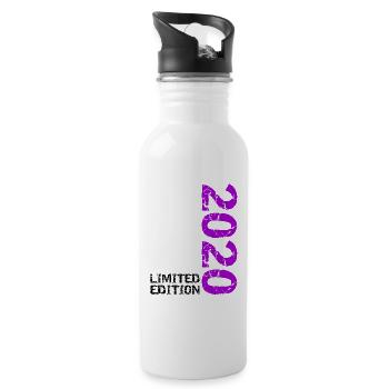 2020 Limited Edition Geburtstag Geschenk Deko - Trinkflasche mit integriertem Trinkhalm - Weiß - Rechts