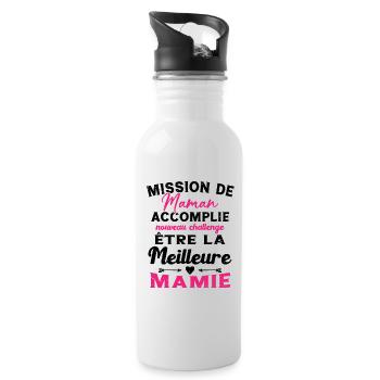 Mission Maman Accomplie - Future Meilleure Mamie - Gourde avec paille intégrée - blanc - Droite