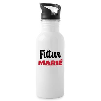 Homme Futur Marié Cadeau Humour EVG - Gourde avec paille intégrée - blanc - Droite
