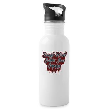 Teig Was Backt Ihr Glückliche Frauen Backen - Trinkflasche mit integriertem Trinkhalm - Weiß - Rechts