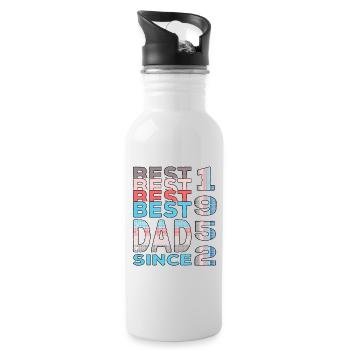 Bester Papa der Welt seit 1952 Vatertag - Trinkflasche mit integriertem Trinkhalm - Weiß - Rechts