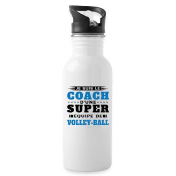 Coach D'une Super Équipe De Volleyball Cadeau - Gourde avec paille intégrée - blanc - Droite