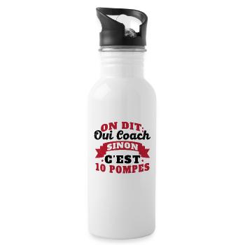 On Dit Oui Coach Humour Coaching Sportif Cadeau - Gourde avec paille intégrée - blanc - Droite