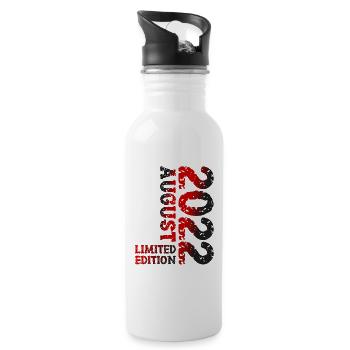 2022 August Limited Edition 1. Geburtstag Outfit - Trinkflasche mit integriertem Trinkhalm - Weiß - Rechts