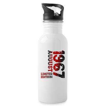 1967 August Limited Edition 56th Birthday Outfit - Water bottle with straw - white - Right