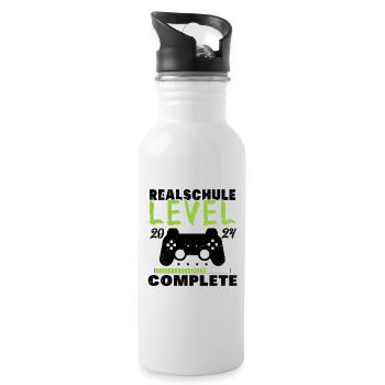 Realschulabschluss 2024 - Trinkflasche mit integriertem Trinkhalm - Weiß - Rechts