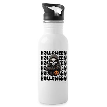 Halloween Design gruselig für die nächste Party - Trinkflasche mit integriertem Trinkhalm - Weiß - Rechts