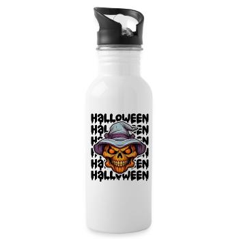 Halloween Design gruselig für die nächste Party - Trinkflasche mit integriertem Trinkhalm - Weiß - Rechts