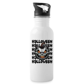 Halloween Design gruselig für die nächste Party - Trinkflasche mit integriertem Trinkhalm - Weiß - Rechts