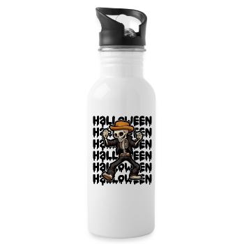 Halloween Design gruselig für die nächste Party - Trinkflasche mit integriertem Trinkhalm - Weiß - Rechts