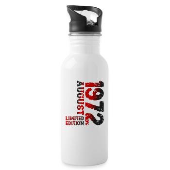 1972 August Limited Edition 51st Birthday Outfit - Water bottle with straw - white - Right