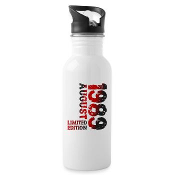 1989 August Limited Edition 34th Birthday Outfit - Water bottle with straw - white - Right