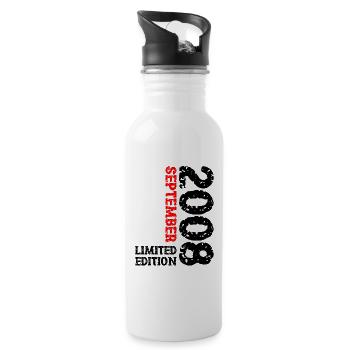 2008 Septembre Edition Limitée 15th Birthday Deco - Gourde avec paille intégrée - blanc - Droite