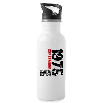 1975 September Limited Edition 48th Birthday Deco - Water bottle with straw - white - Right