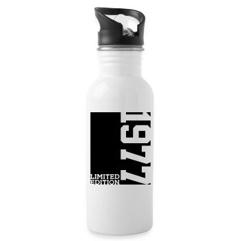 LIMITED EDITION 1977 49TH BIRTHDAY - Water bottle with straw - white - Right
