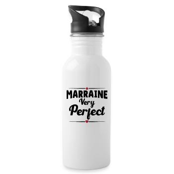 Marraine very perfect - Gourde avec paille intégrée - blanc - Droite
